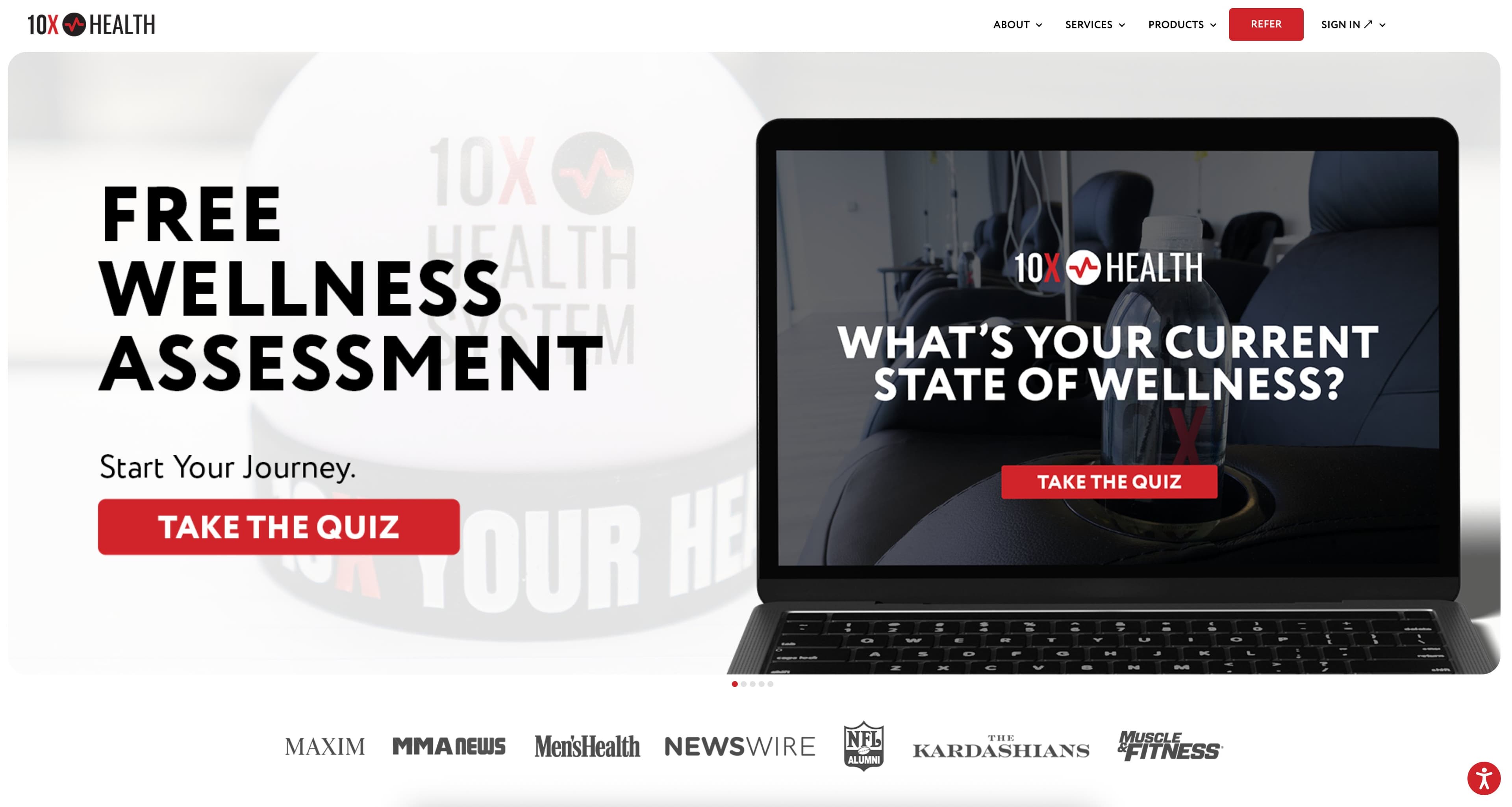 10X Health quiz funnel